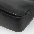 Salvatore Ferragamo Gancini Shoulder Bag Leather Black Silver Auth 114751-15