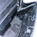 Salvatore Ferragamo Gancini Shoulder Bag Leather Black Silver Auth 114751-17