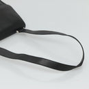 Salvatore Ferragamo Gancini Shoulder Bag Leather Black Silver Auth 114751-7