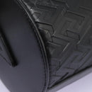 VERSACE Shoulder Bag Leather Black Auth 114763-10