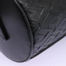 VERSACE Shoulder Bag Leather Black Auth 114763-12