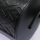 VERSACE Shoulder Bag Leather Black Auth 114763-13