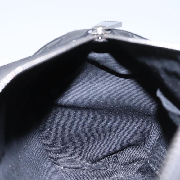 VERSACE Shoulder Bag Leather Black Auth 114763
