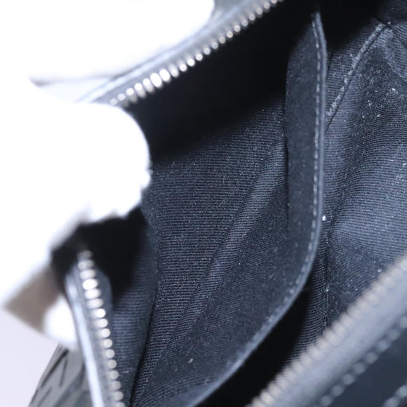 VERSACE Shoulder Bag Leather Black Auth 114763