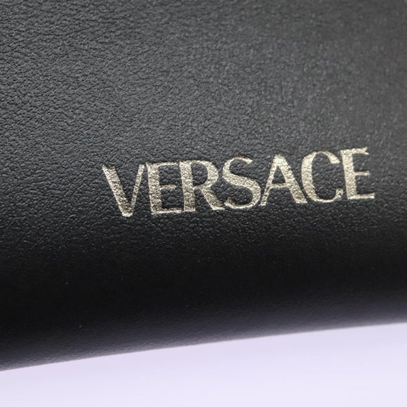 VERSACE Shoulder Bag Leather Black Auth 114763