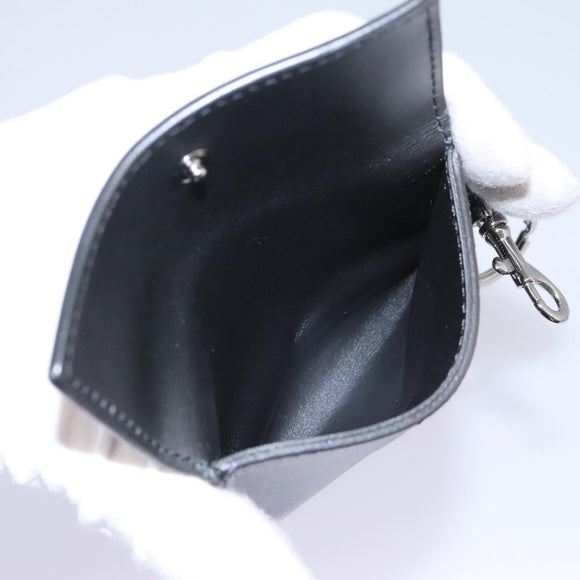 VERSACE Shoulder Bag Leather Black Auth 114763