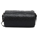 VERSACE Shoulder Bag Leather Black Auth 114763-3