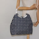 CELINE C Sulky Circle Shoulder Bag Canvas Navy Clear Auth 114765-20