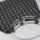 CELINE C Sulky Circle Shoulder Bag Canvas Navy Clear Auth 114765-6