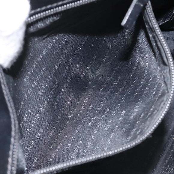 BURBERRY Nova Check Hand Bag PVC Beige Silver Auth 114766