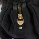 Salvatore Ferragamo Vara Quilted Chain Bag Leather Black Gold Auth 114789-19