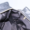 Salvatore Ferragamo Vara Quilted Chain Bag Leather Black Gold Auth 114789-21