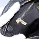 Salvatore Ferragamo Vara Quilted Chain Bag Leather Black Gold Auth 114789-23