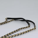 Salvatore Ferragamo Vara Quilted Chain Bag Leather Black Gold Auth 114789-14