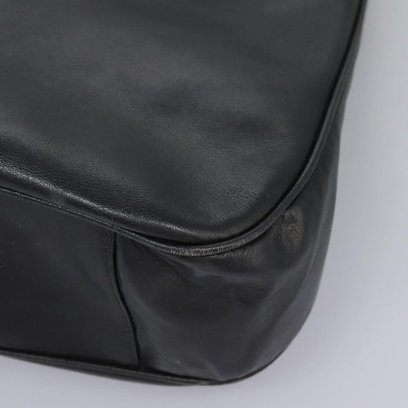 GUCCI Bamboo Hand Bag Leather 2way Black Gold 001 1781 1577 Auth 114799
