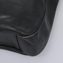 GUCCI Bamboo Hand Bag Leather 2way Black Gold 001 1781 1577 Auth 114799-8