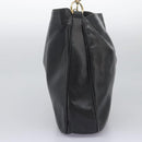 GUCCI Bamboo Hand Bag Leather 2way Black Gold 001 1781 1577 Auth 114799-3