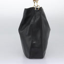 GUCCI Bamboo Hand Bag Leather 2way Black Gold 001 1781 1577 Auth 114799-4