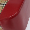 Burberrys Nova Check Shoulder Bag Canvas Beige Red Auth 114822-11