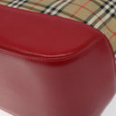 Burberrys Nova Check Shoulder Bag Canvas Beige Red Auth 114822-12
