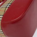 Burberrys Nova Check Shoulder Bag Canvas Beige Red Auth 114822-13