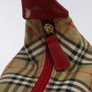 Burberrys Nova Check Shoulder Bag Canvas Beige Red Auth 114822-15