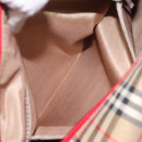 Burberrys Nova Check Shoulder Bag Canvas Beige Red Auth 114822-19