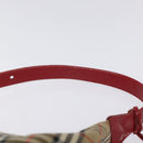 Burberrys Nova Check Shoulder Bag Canvas Beige Red Auth 114822-8