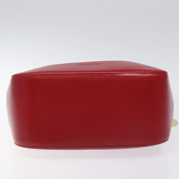 Burberrys Nova Check Shoulder Bag Canvas Beige Red Auth 114822