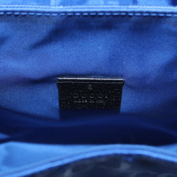 GUCCI GG Canvas Shoulder Bag Blue 643858 Auth 114858AV