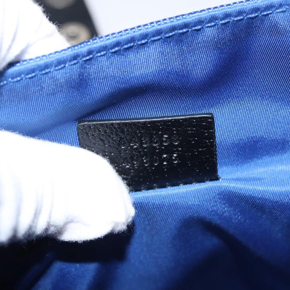 GUCCI GG Canvas Shoulder Bag Blue 643858 Auth 114858AV