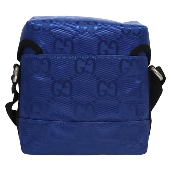 GUCCI GG Canvas Shoulder Bag Blue 643858 Auth 114858AV