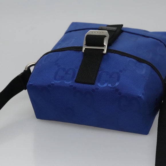 GUCCI GG Canvas Shoulder Bag Blue 643858 Auth 114858AV