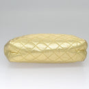 CHANEL Chain Shoulder Bag Leather Gold CC Auth 114863-10