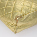 CHANEL Chain Shoulder Bag Leather Gold CC Auth 114863-12