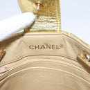 CHANEL Chain Shoulder Bag Leather Gold CC Auth 114863-16
