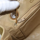 CHANEL Chain Shoulder Bag Leather Gold CC Auth 114863-20