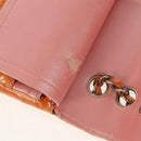 CHANEL Matelasse Chain Shoulder Bag Enamel Orange CC Auth 114864-22