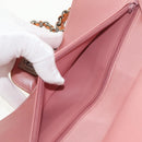 CHANEL Matelasse Chain Shoulder Bag Enamel Orange CC Auth 114864-12