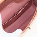 CHANEL Matelasse Chain Shoulder Bag Enamel Orange CC Auth 114864-27