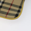 BURBERRY Nova Check Shoulder Bag Canvas Beige Gold Auth 114865-15