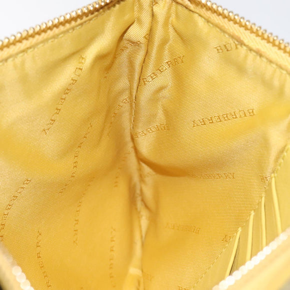 BURBERRY Nova Check Shoulder Bag Canvas Beige Gold Auth 114865