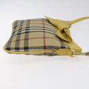 BURBERRY Nova Check Shoulder Bag Canvas Beige Gold Auth 114865-3