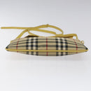 BURBERRY Nova Check Shoulder Bag Canvas Beige Gold Auth 114865-5