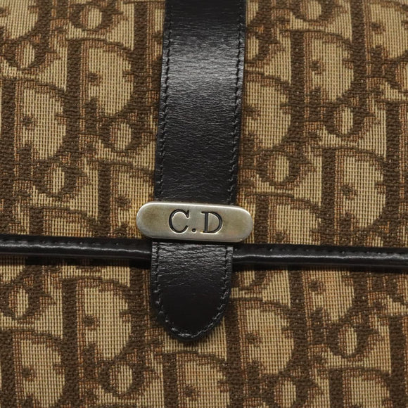 Christian Dior Trotter Canvas Shoulder Bag Brown Auth 114870
