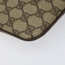 GUCCI GG Supreme Web Sherry Line Bag PVC Beige Gold Red 904 02 047 Auth 114872-11