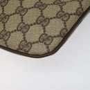 GUCCI GG Supreme Web Sherry Line Bag PVC Beige Gold Red 904 02 047 Auth 114872-12