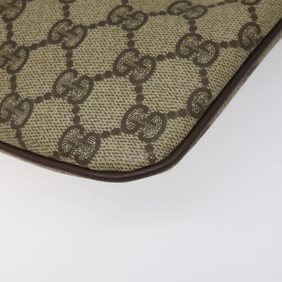 GUCCI GG Supreme Web Sherry Line Bag PVC Beige Gold Red 904 02 047 Auth 114872