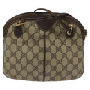 GUCCI GG Supreme Web Sherry Line Bag PVC Beige Gold Red 904 02 047 Auth 114872-3