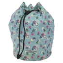 Miu Miu Pouch Nylon Light Blue Silver Auth 114880-13